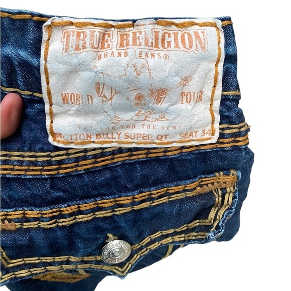 Vintage True Religion Jeans Size 34 BILLY SUPER QT RARE STITCH - Picture 7 of 12